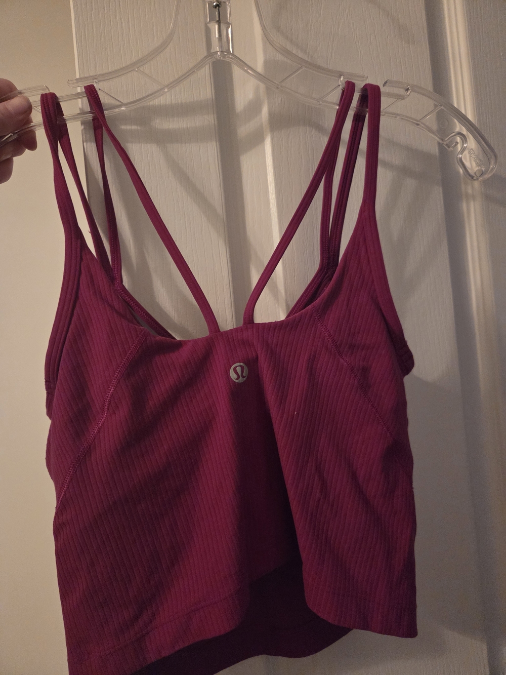 lululemon athletica Ribbed Strappy Tank Top in Deep Berry
